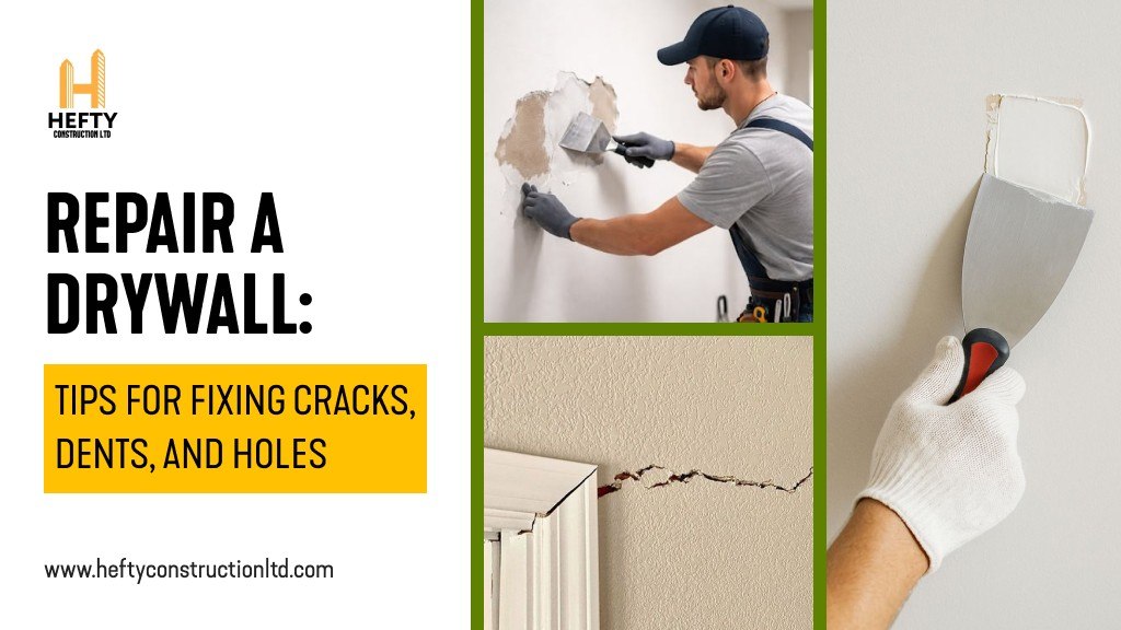 Drywall repair for cracks, dents, and holes in Victoria BC