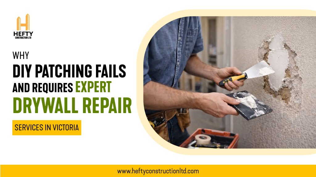Why DIY Patching Fails and Requires Expert Drywall Repair Services in Victoria